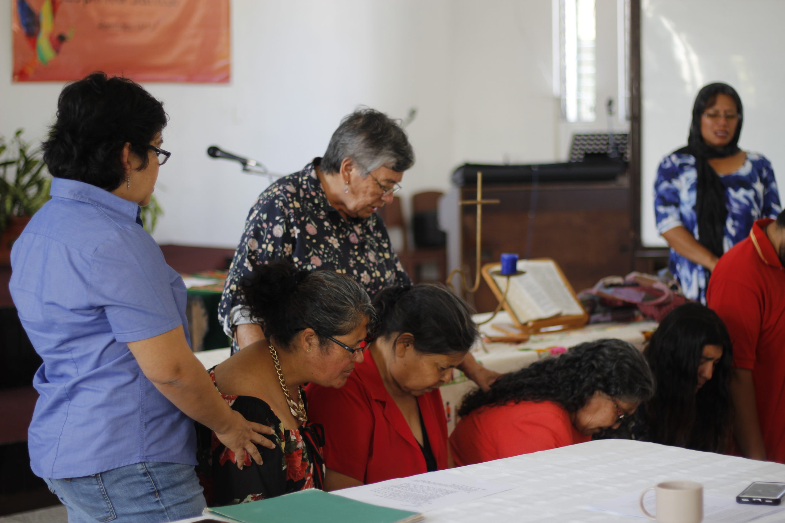 Evento propuesto por las Mujeres Teólogas Anabautistas Latinoámericanas en el día de la oración, tema del año: "Migración" tomada el 23 de Mayo de 2019. varias mujeres se unificaron en las instalaciones de Casa Horeb a compartir sus diversas historias de migración y orar unas por otras.