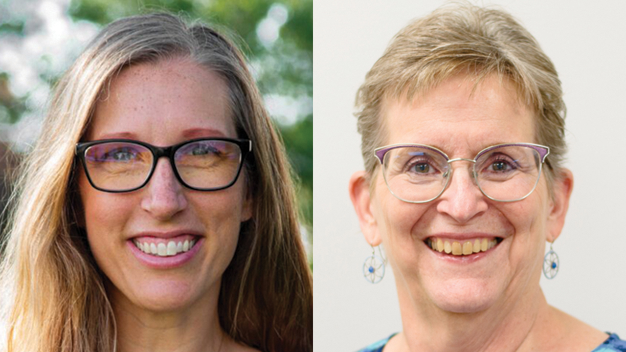 Lacey Scully, left, succeeds Connie Faber as editor of Christian Leader. — Christian Leader