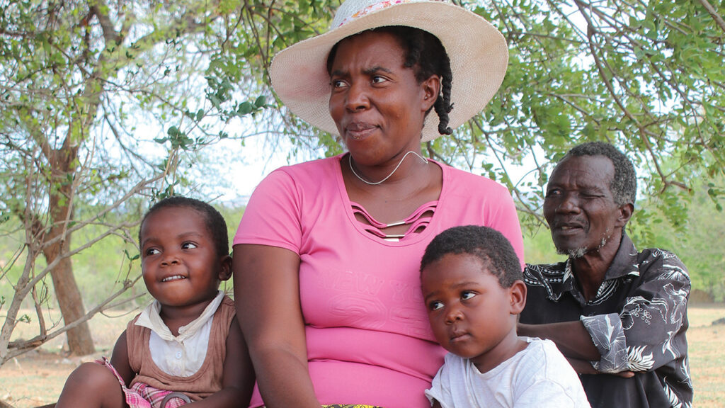 Morlate Dube tended to her husband’s uncle, Norman Tshalibe, and two children, Nothabo Ndlovu, 3, and Nomqhele Ncube, 4, during a yearlong drought. — Julia Abadia Weaver/MCC
