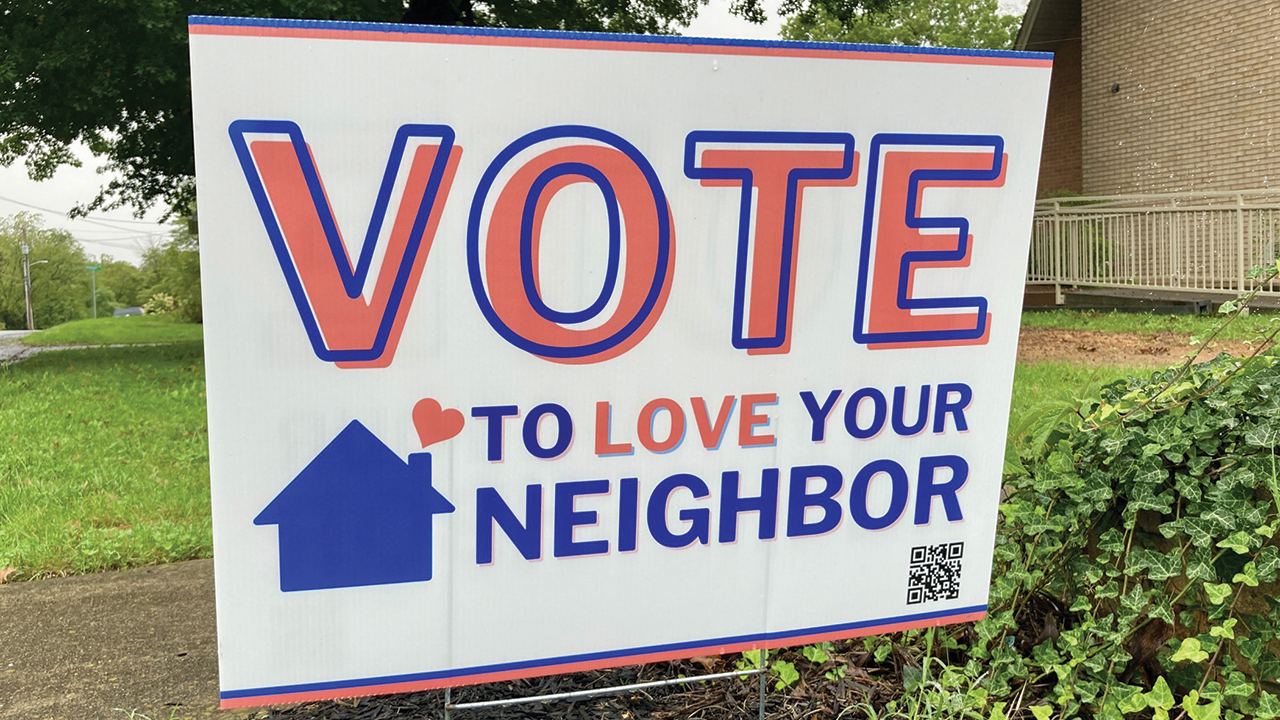 Virginia church encourages voting to love