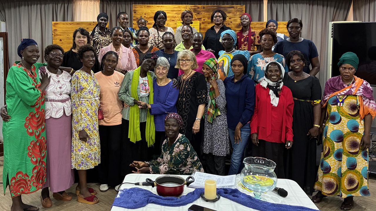 Sister Care participants with Carolyn Heggen, center, and Rhoda Keener, right. — Sister Care