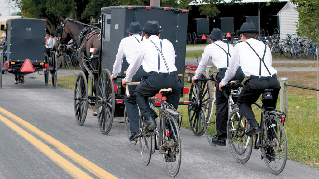 Old Order Mennonites arrive for church on Sept. 18, 2016, near New Holland, Pa. — Dale D. Gehman