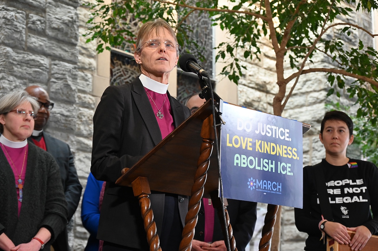 One year after she urged Trump to have mercy, Bishop Budde leads clergy protests in Minneapolis