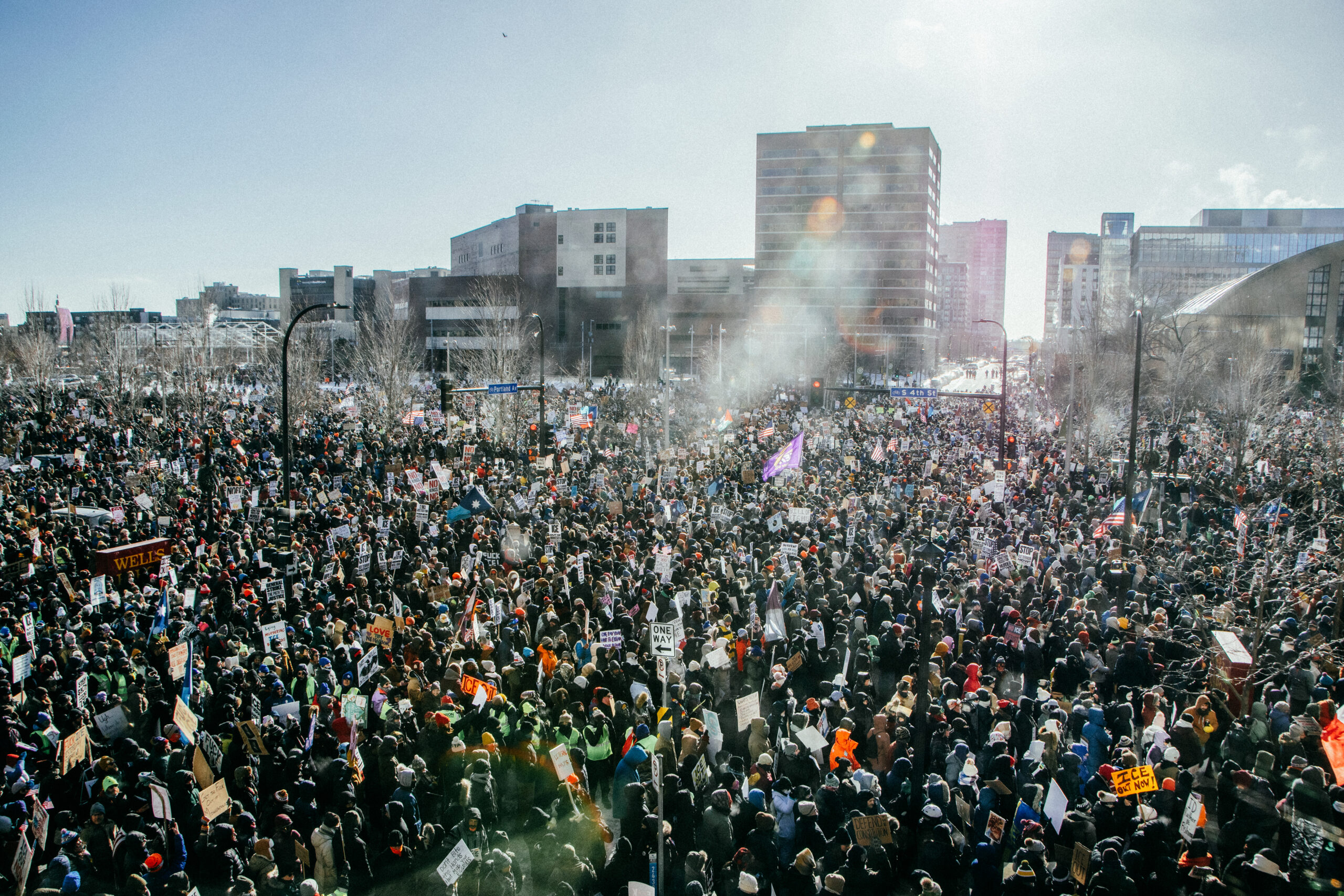 Thousands gathered Jan. 23 for a protest in Minneapolis. — Juan Moya/AW
