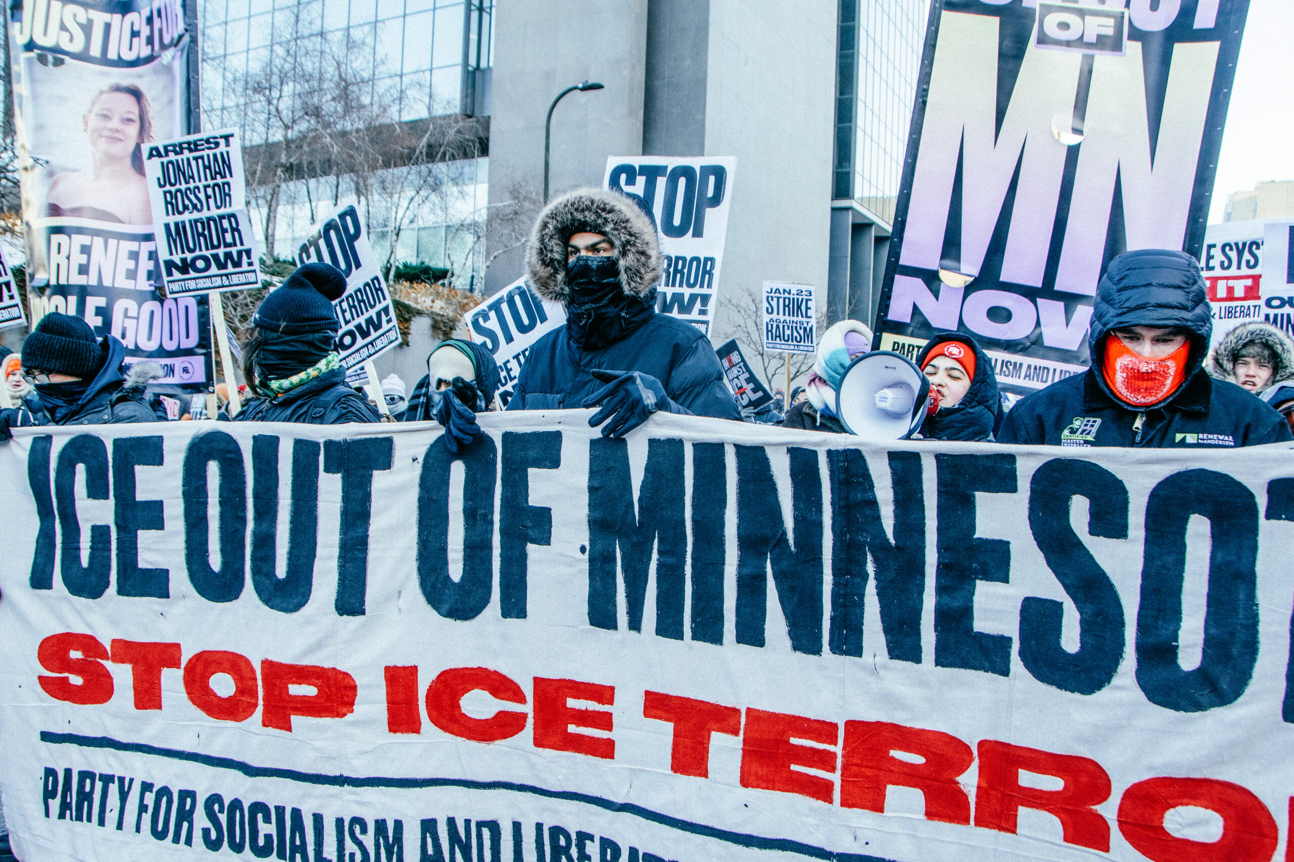 Thousands gathered Jan. 23 for a protest in Minneapolis. — Juan Moya/AW